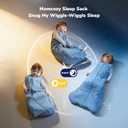 Momcozy Sleep Sack for Baby 0-6 Months, 1.5 TOG Baby Wearable Blanket with Supportive Plush Filling, Two-Way Zipper for Easy Diaper Changes, Snap-Fit Design for Growing Babies, Small, Blue