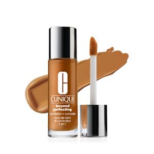 Clinique Beyond Perfecting Lightweight Liquid Foundation + Concealer For Dry Combination to Oily Skin Types | Full Coverage + Natural Matte Finish (BB Golden WN 114 - deep, warm-neutral undertones)