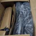 Leather Office Chair with Removable Armrests, Mid Back Ergonomic Desk Chair with Lumbar Support, Adjustable Height Rocking Swivel Executive Chair for Home Office, Dark Gray