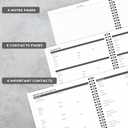 2 x 2026-2027 Monthly Planner/Calendar - 2 Year Planner 2026-2027, Monthly Tabs, 9  11, Jan 2026 - Dec 2027, Hard Cover, Inner Pocket - Grey