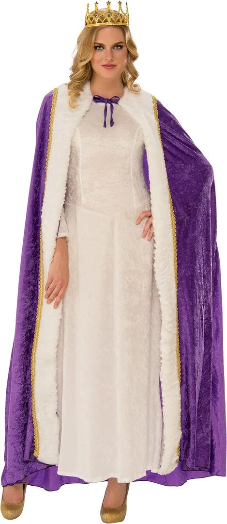 Rubies Mens Purple Velvet King's Robe Adult Sized Costume, Multicolor, One Size US