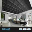 Art3d 12-Pack 2424 Inch PVC Waterproof Drop Ceiling Tiles for Home Dcor - 2x2 ft 3D Modern Ceiling Panel for Suspended Grid, Black, 24"x24"