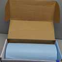 Exquisite Light Blue Plastic 54x300 inches Tablecloth Roll with Built-in Cutter, 300 Feet, Rectangular, All-Season, 1 Count