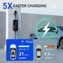 EV Charger Level 2,(NEMA 10-30, 30A/25ft,6.6KW) Portable Electric Vehicle Charging Station for Electric and Hybrid Vehicles