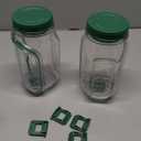 TJR Salad Pod Mason Jar Side Open  Leakproof Vertical Layering Salad Jars with Built-In Dressing Containers, Reusable & Portable Lunch Containers for Office, Picnic & Travel (Pack of 2)