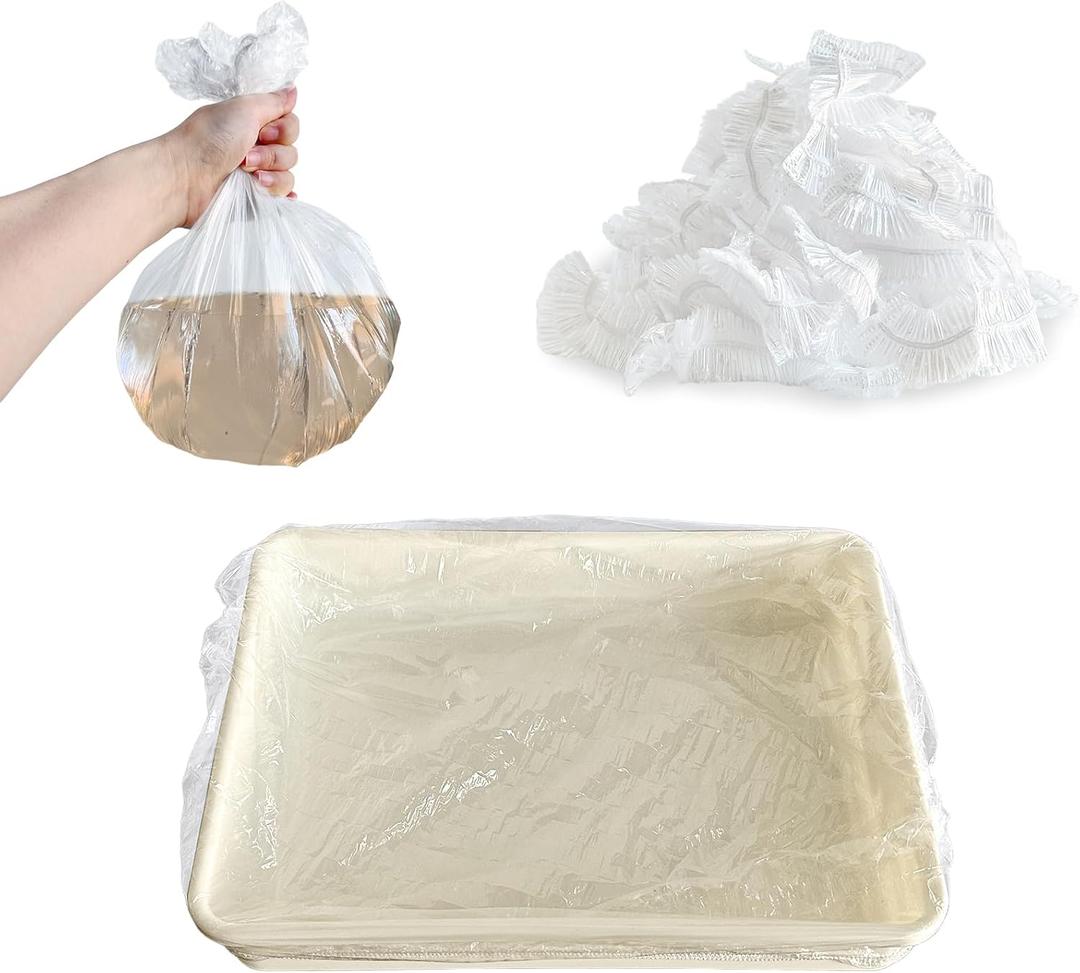 Disposable 50 pcs Small Animal Cage Liners, Rabbit Tray Film Liner Bunny Litter Pan Bags Guinea Pig Cage Toilet Plastic Film for Bird Hamster Chinchilla Hedgehog