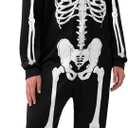 Spooktacular Creations Halloween Skeleton Costume, Adult Skeleton Costume Jumpsuit for Women Halloween Cosplay Dress Up Party (XXL)