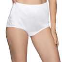 Vanity Fair Women's High Waisted Underwear, Full Coverage Ladies Panties, Perfectly Yours Briefs, Nylon Lace - Star White, 8