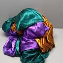 55 x 118 in Giant Mardi Gras Bow Outdoor Extra Large Mardi Gras Decorations Purple Green Gold Silk Bow for Front Door Porch Tree Wreath Outside Wall Building New Orleans Carnival Party Decor
