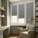 LazBlinds Cordless Cellular Shades, No Tools No Drill Blackout Honeycomb Shades Pleated Blinds for Windows, 30 1/2" W x 64" H, Dark Grey