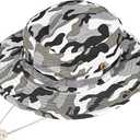Sun Hats for Men Women Bucket Hat UPF 50+ Boonie Hat Foldable UV Protection Hiking Beach Fishing Summer Safari (1pack-gray Camo, 1pack-green Camo, 1pack-jungle Camo)
