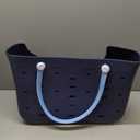 PoVwlty Rubber Beach Bag for Men & Women, Water-resistant Travel Tote Bag for the Beach Boat Pool