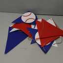 Zonon 4 Pieces Baseball Party Decorations Baseball Banner Sports Ball Birthday Party Paper Garland(Baseball Style)