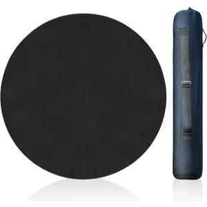 Large Round Tabletop Game Playmat,Rubber Table Mat Suitable for Playing Poker,Card,and Roleplaying Games.(100cmBlack), 100*100*0.2cm