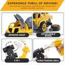 Top Race 3-in-1 Construction Toys - Easy Assembly Take Apart Construction Trucks with Remote Control and Drill - 3 Building Models for Kids Ages 3 and Up - Ideal for Indoor and Outdoor Play