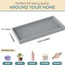 Silicone Countertop Tray  Large 11.8 Bathroom Vanity Organizer for Soap Dispenser, Lotion Bottles, Perfume, Candles, Keys  Shatterproof Sink Tray (Single - Large (11.8" x 5" x 0.7"), Gray)