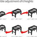 PAKEWAY Elevated Dog Bowls, Spill Proof, Tiltable Dog Feeder with 2 Stainless Steel Bowls, 6 Height Adjustable Raised Bowl
