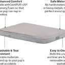 Diggs Snooz Memory Foam Dog Bed - Ideally Sized Revol Dog Crate Pad - Premium Orthopedic Pet Bed for Crate or Home - Grey, Intermediate