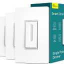 TREATLIFE Smart Dimmer Switch 4 Pack, Smart Switch Works with Alexa and Google Home, 2.4GHz WiFi Dimmer Light Switch for LED, CFL, Incandescent Bulbs, Neutral Wire Required, Single Pole