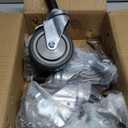 MySit 4 Inches Prep Table Wheels Set of 4, Expanding Stem Casters with Side Brake Fit 7/8", 1", 1-1/8", 1-1/4", 1-3/8"ID Tube Pipe Legs for Stainless Steel Kitchen Cart, Wire Shelving Racks