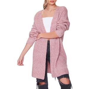 Forever 21 Women's Marled Open-Front Cardigan Sweater (Medium)