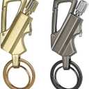 2 Pack Permanent Match Infinity Lighter, Permanent Match Infinity Lighter with Multitool Keychain Bottle Opener, Keychain Multitool for Camping & Hiking, Gift for Man. Lighter Fluid not included