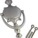 QCAA Solid Brass Door Knocker, 7-3/4", Satin Nickel, 1 Pack, Made in Taiwan (1 Pack, Satin Nickel)