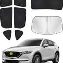 Canvcle Windshield Sunshade for Mazda CX-5 2017-2025 2026 CX5 Accessories Side Rear Window Shade Cover Kit Window Sun Blocker Privacy Protection Keep Vehicle Cool Black 8PCS
