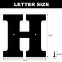 12 Inch Metal House Numbers, House Address Letters and Numbers for Outside Signs, Metal Letters Door Numbers Signage Street Address Plaque for Garden Door Mailbox Decor (Letter H)