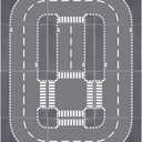 Lekebaby 12 Pack HO Scale 10x10 Grey Road Base Plates, 4 Curve / 4 T Junction / 3 Straight / 1 Junction, Compatible with Major Brands