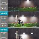 kolpop Solar Lights Outdoor 2 Pack, 140LED/3 Modes Motion Sensor Wall Lights Solar Powered, Wireless IP65 Waterproof Solar Lights Outside Bright for Deck Steps Fence Patio Front Door Pathway, White