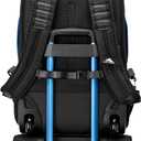 High Sierra Hi-Life 3-in-1 Convertible Wheeled Backpack - Features Removable Daypack, Stack-It Strap, Adjustable Handle, Fleeced Pocket For Scratch Protection, Dual Water Bottle Pockets - Black/Blue