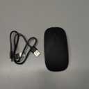 Kovess Wireless Bluetooth Mouse for Mac Air MacBook Pro Laptop PC Pad Optical Rechargeable Silent Mouse with Jiggler Mode Dual Mode Switch Bluetooth 5.2/3.0 and 2.4G USB-A & USB-C Receiver Black
