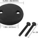 Dual Hole Bathtub Drain Overflow Plate with Two Matching Screws, Easy to Install, Matte Black