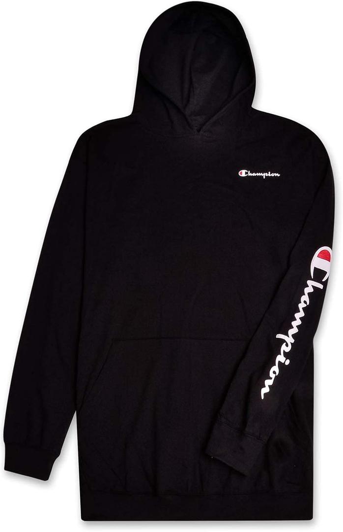 Champion Lightweight Hoodie Big and Tall - Men Pullover Jersey Hoodie Sweatshirt (X-Large Tall, Black) Champion Lightweight Hoodie Big and Tall - Men Pullover Jersey Hoodie Sweatshirt (X-Large Tall, Black)