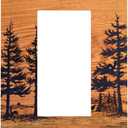 Rustic Farmhouse Brown Pine Tree Wood Grain Outlet Covers Single Rocker Light Switch Covers Decorative 1 Gang Gfci Wall Plate Electrical Receptacle Switchplate Plug Faceplate for Bedroom Decor