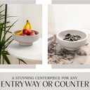 Large Decorative Bowl for Home Decor  Concrete Fruit Bowl for Kitchen Counter | Key Bowl for Entryway Table | Pedestal Bowl for Modern Decor | Coffee Table Centerpiece