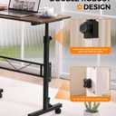 Standing Desk Adjustable Height, Mobile Stand Up Desks with Wheels Small Computer Desks Rolling Desk, Portable Laptop Desks Rustic Standing Table Sit Stand Home Office Desks 16"x31.5" Height 27"-43.5"