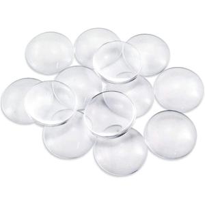 Faxco 30-Pieces Transparent Glass cabochons, Clear Glass Dome cabochon, Non-calibrated Round 1.57 inch/40mm for Photo Pendant Craft Jewelry Making