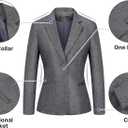 Women's 2 Piece Business Pants Suit Set Slim Fit 3XL