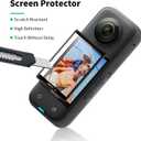 Screen Protector+Carrying Case for Insta 360 X5/360 X4, Protective Storage Bag with Carabiner,Portable Traveling Accessories for Insta360X5
