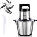 Vayepro 24 Cup Large Capacity Electric mixers, Electric Food Blenders with Stainless Steel Bowl, 2 Speed, 4 Bi-Level Bladesand Spatula, 6L 800W Food Processors for Meat, Onion, Vegetables, Fruits