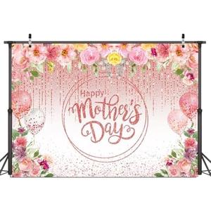 Dudaacvt 7x5FT Happy Mothers Day Backdrop Mother's Day Banner Photo Backdrop Mother's Day Party Decoration Banner D666