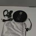 CD Player Portable with Speakers - Rechargeable Personal CD Player for Car and Home, Small Fabric Music Player with Backlit Display, Anti-Skip, AUX/USB Port - Ideal for Audiobooks & Gifts (Black)