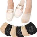 Toe Socks Womens for Mules, Half Socks Toe Topper Covers No Show Invisible Non-slip Liners for Clogs 4/6/8 Pairs