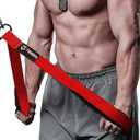 Tricep Rope Cable Attachment (Two Lengths Built in One) Greater Range of Motion,Tricep Pull Down Rope Extension Straps Cable Crossover Accessories (Bright Red)