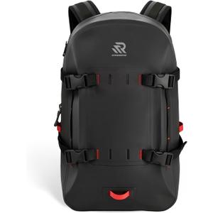 IPX7 Waterproof Backpack for Kayaking, Paddle Boarding, Boating, Premium 30L Dry Bag with Resin Zipper, Airtight Rugged Gear Protection Large Capacity for Men, Water Sports, Surfing, Black