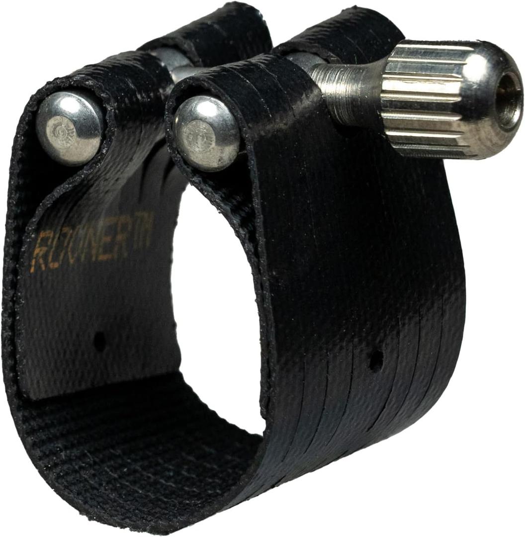 Rovner Ligature & Plastic Cap for Eb Clarinet/Bb German String - Dark Ligature for Hard Rubber Mouthpiece (1E)