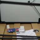 40" x 28" Magnetic Dry Erase Easel Board with Tripod Stand, Height Adjustable Office Presentation Writing Board Easel, Includes 25 Sheets Flip Chart Paper Pad, Magnets & Eraser, Black Frame