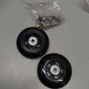 OwnMy Luggage Wheels Set: 80mm x 23mm Mute Replacement Wheels, Rotatable Rubber, Black Screws, Axles, Bearings